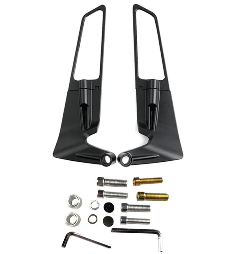 Motorcycle Wind Wing Side-Mirror Rear View Mirrors Side Rearview Reversing Mirror for Kawasaki/Yamaha/Suzuki ZH2 1000 2021-2023