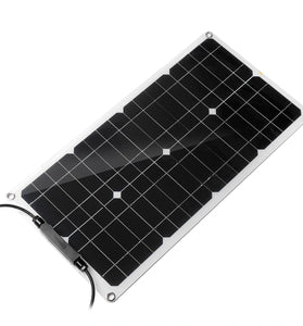 12V 25W Portable Solar Panel with Controller Trickle Battery Charger For Car Van Boat Caravan Camper