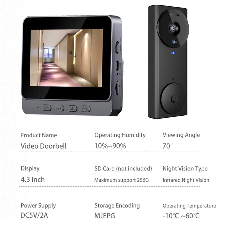 M17S Video Doorbell 4.3