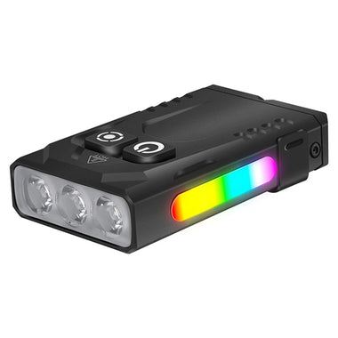 SEEKNITE EV15S 1000LM EDC Keychain Flashlight With 365nm UV Light Colored Sidelight Type-C Charging Super Bright Mini LED Torch Clip-on Light RGB Lamp Pocket Lantern