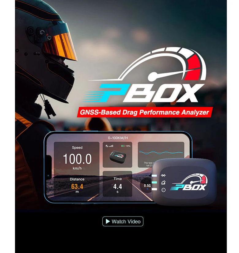 Xparkle PBOX Mini GPS Based Performance Meter Box Vehicle Performance Analyzer with Acceleration Analysis Braking Distance Real-Time Video