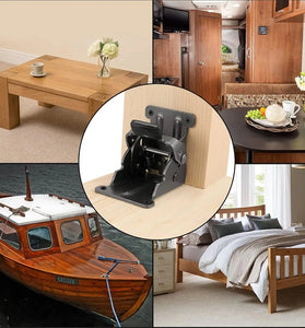 Folding Self Lock Bracket Locking Hinge Steel Plate 90 Degree Heavy Duty Table Bed Leg Support DIY Furniture