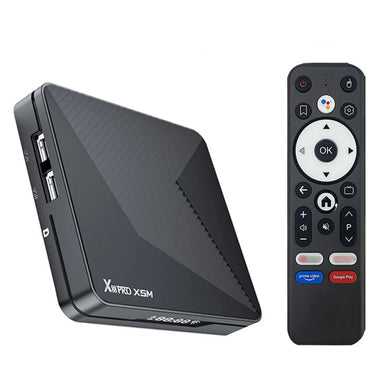 X88 PRO X5M Android 14.0 TV Box 4GB RAM 64GB ROM Amlogic S905X5M Quad-Core Support WiFi6 & bluetooth 5.0 1000M Media Player UHD 3D 8K Set Top Box with Voice Remote Control