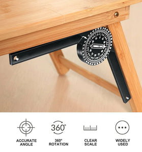 DOCTORWOOD Aluminum Protractor Angle Finder Woodworking Miter Saw Protractor