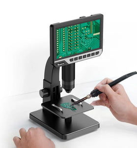 MT315 2000X Dual Lens Digital Microscope 7-inch HD IPS Large Screen Multiple Lens for Circuit/Cells Observation Up&Down Light Source Support Computer Viewing