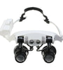Portable Head Wearing Magnifying Glass 10X 15X 20X 25X LED Double Eye Repair Magnifier Loupe