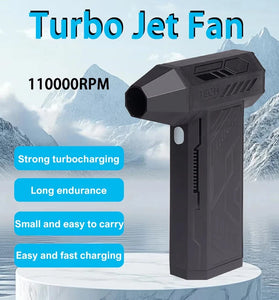 110,00RPM Mini Turbo Fan Brushless Motor Handheld Violent Turbo Fan Wind Speed 53M/S Electric Blower Snow Removal Air Dryer