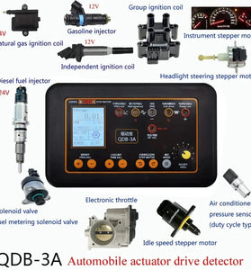 QDB 3A Automobile Ignition Coil Tester Solenoid Valve Fuel Injector Stepper Motor Drive Hall Signal Adjustable Duty Cycle Voltage Frequency 12V-24V