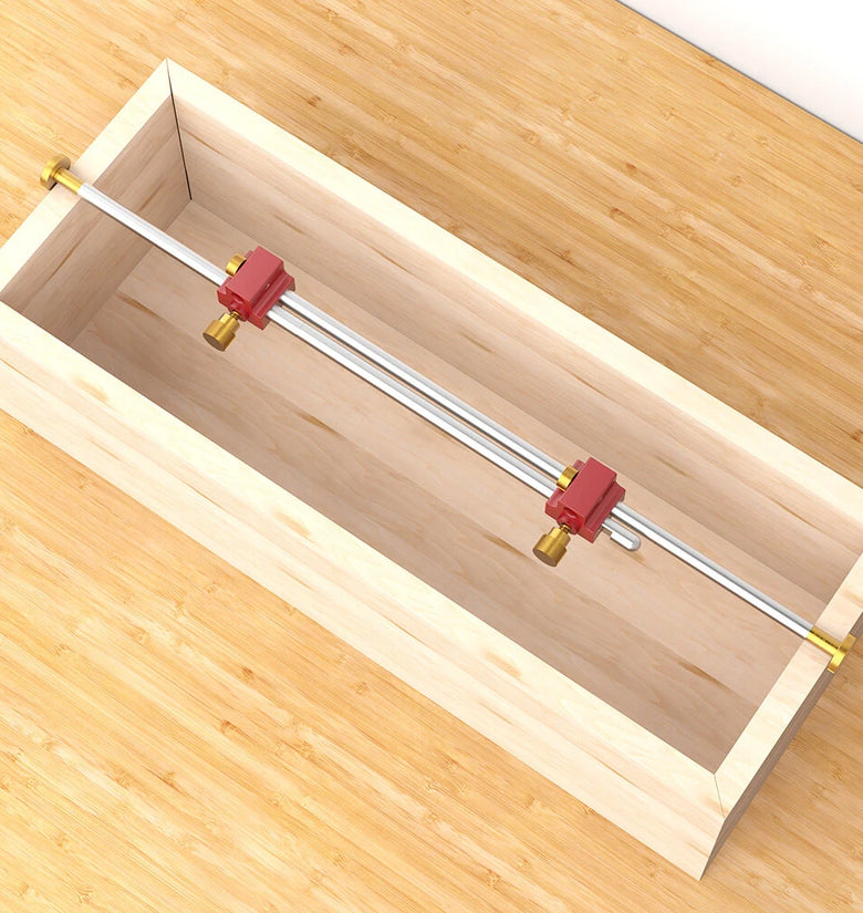 ENJOYWOOD 3 In 1 Modular Bar Gauge Bar Clamping Positioning Compass Tool Woodworking Scribe Circle Drawing Ruler for for Inside Corner / Outside Measurements