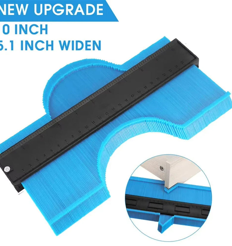 Contour Gauge 10 Inch Widen Profile Gauge Measure Ruler Contour Duplicator For Measurement Tiling Laminate Wood Marking Tool