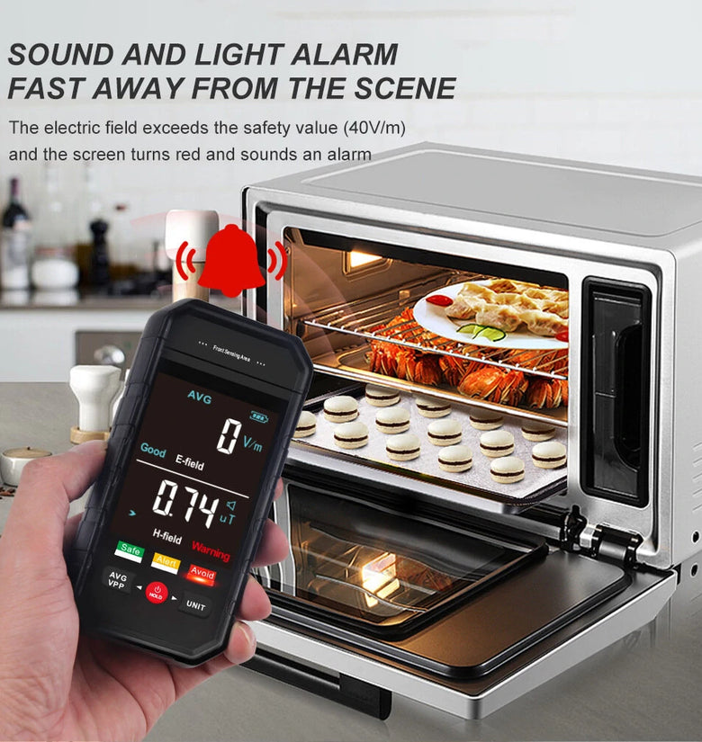 ET925PRO/ET92 Electromagnetic Radiation Tester Large Color Screen 40V/m Alarm Threshold Sound Light Alert Top Seller Safety Monitor