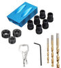 Drillpro Pocket Hole Screw Jig Dowel Drill Guide Woodworking Locator with Drill Bits Woodworking Clamp