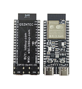 ESP32-C6-DevKitC-1 Development Board ESP32-C6 N4 Wi-Fi 6 Bluetooth 5 LE RISC-V 160 MHz 512KB SRAM 12-Bit ADC SPI UART I2C Module