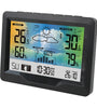 Wireless Weather Station Clock Digital Indoor Thermometer Hygrometer Meter 12H Air Pressure Record Moon Phase Barometer Weather Forecast Temperature Alarm Clock