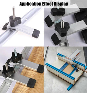 Wnew Quick Acting Hold Down Clamp T-Slot T-Track Clamp Set for Woodworking