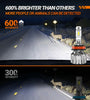SEALIGHT S6 Pair 36000 Lumens LED Car Headlight Bulbs Front Fog Lamp 6500K Cool White Hi Low Beamwith Cooling Fan