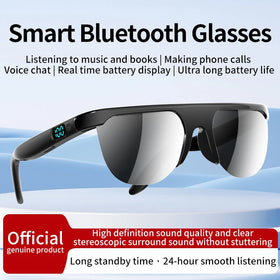 L400 Smart bluetooth 6.0 Glasses with Dual Speakers LED Digital Display Touch Control UV Protection 30g Lightweight Wireless Audio Sunglasses Headphones