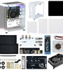 YAHBOOM Raspberry Pi 5 Case Protective Kit with Cooling Fan Chassis RGB Color Light 0.96 Screen Dispaly DIY Electronic Shell Host PCIe