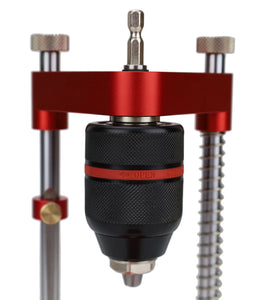 ENJOYWOOD All Aluminum Alloy Adjustable Woodworking Drill Locator Pro Auto Line Drill Guide Puncher Mini Bench Drill Press Precise Positioning Tools Hole Drill