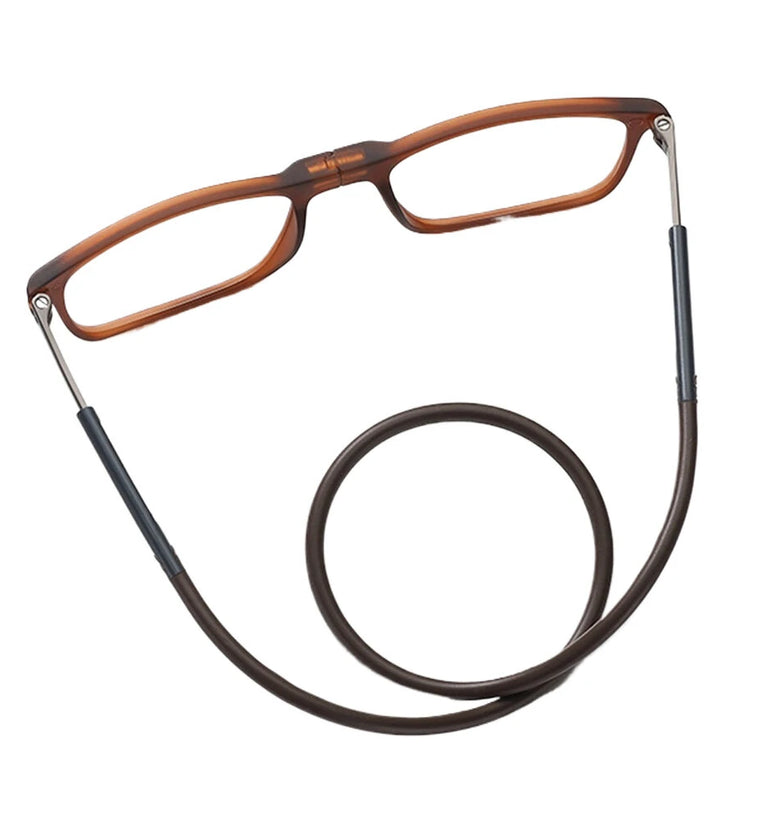 Folding Portable Hang Neck Magnetic Reading Glasses Lightweight Anti-blue Light HD Eye Protection Presbyopia Glasses