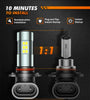 SEALIGHT F1 Pair 4W 380LM Car LED Headlight Blubs 6000K Cool White IP67 Waterproof LED Fog Light Bulbs