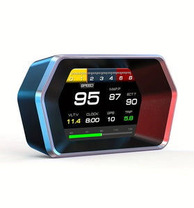 Weiying P17 Car Head Up Display HUD Smart Gauge GPS Beidou Dual Mode Positioning LCD Screen OBD scanner Digital Gauges for Universal Car