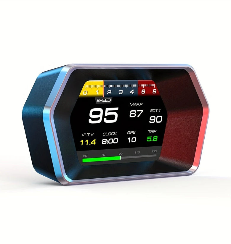 Weiying P17 Car Head Up Display HUD Smart Gauge GPS Beidou Dual Mode Positioning LCD Screen OBD scanner Digital Gauges for Universal Car