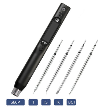 SEQURE S60P Upgraded Version Electric Soldering Iron Supports PD|QC|DC|PPS Power Supply Compatible with C210 Soldering Iron Tip Precision Electronic Mobile Phone Repair Tool Anti-static Soldering Pen 60W