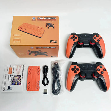 [128G] U36 50000+ Games TV Game Console Quad-core S905 4K HD Game Stick with Dual 2.4G Wireless Controllers Retro Game Player Console