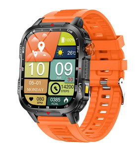 Senbono V35 2.01-inch HD Screen LED Flashlight 1100mAh Massive Battery Compass Voice Assistant bluetooth Call Heart Rate Blood Oxygen Monitor Sleep Monitoring Multi-sport Modes IP68 Waterproof Smart Watch