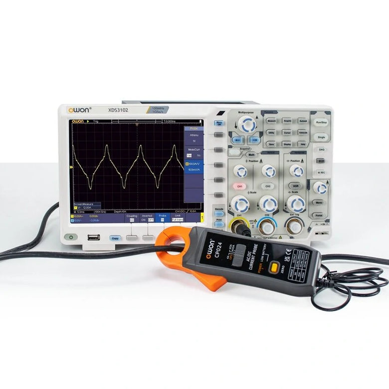 OWON Upgraded CP024 Oscilloscope AC/DC Current Clamp Probe Tester DC 200KHz 400A Bandwidth Oscilloscope Parts