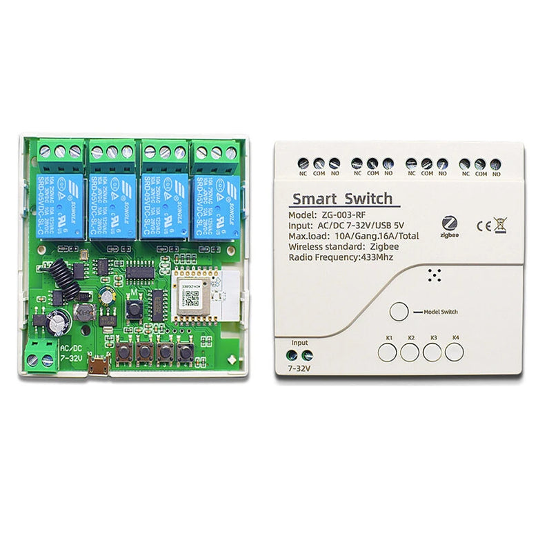 ZigBe Relay Module APP Remote Control 1/2/4CH Smart Switch Vioce Alexa Google Home Need Tuya Smart Hub Gateway Bridge