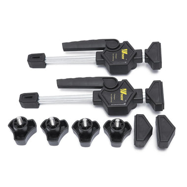 Wnew 2PCS/4PCS MFT Table Clamps Bench Dog Clamps Quick Ratchet Release Speed Squeeze Woodworking Clamp for Workbench 20mm Dog Hole