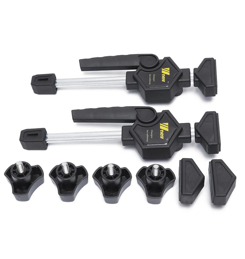 Wnew 2PCS/4PCS MFT Table Clamps Bench Dog Clamps Quick Ratchet Release Speed Squeeze Woodworking Clamp for Workbench 20mm Dog Hole