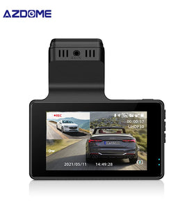AZDOME M63 Lite 3 Inch IPS Screen Dual Lens 4K Dash Cam WIFI APP Control Car Camera Built In GPS Super Night Vision Free 32G Card