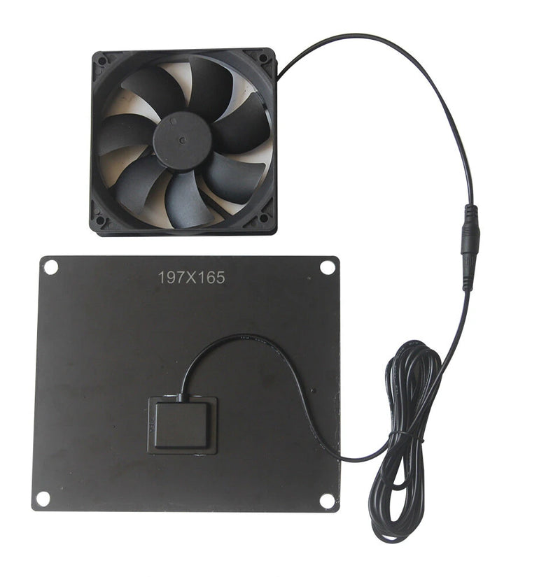 6W Solar Panel Fan Monocrystalline Silicon 20.5% Efficiency Portable PET Lamination 3M Cable DC5521 Interface Outdoor Camping Hiking Energy