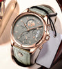POEDAGAR Men's Waterproof Luminous Quartz Watches Fashion Multi-function Business Casual Wristwatch
