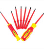 10 in 1 Insulated Screwdriver Set Home Maintenance Electrician Kit Anti Electric Red Ergonomic Handles for Electrical Repairs and Home Devices