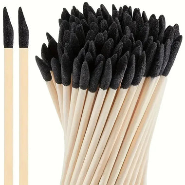 50/100PCS Dual-Purpose Sanding Sticks Precision Frosted Tips Flat Head for Crafts Model Making Shaping Smoothing Finishing