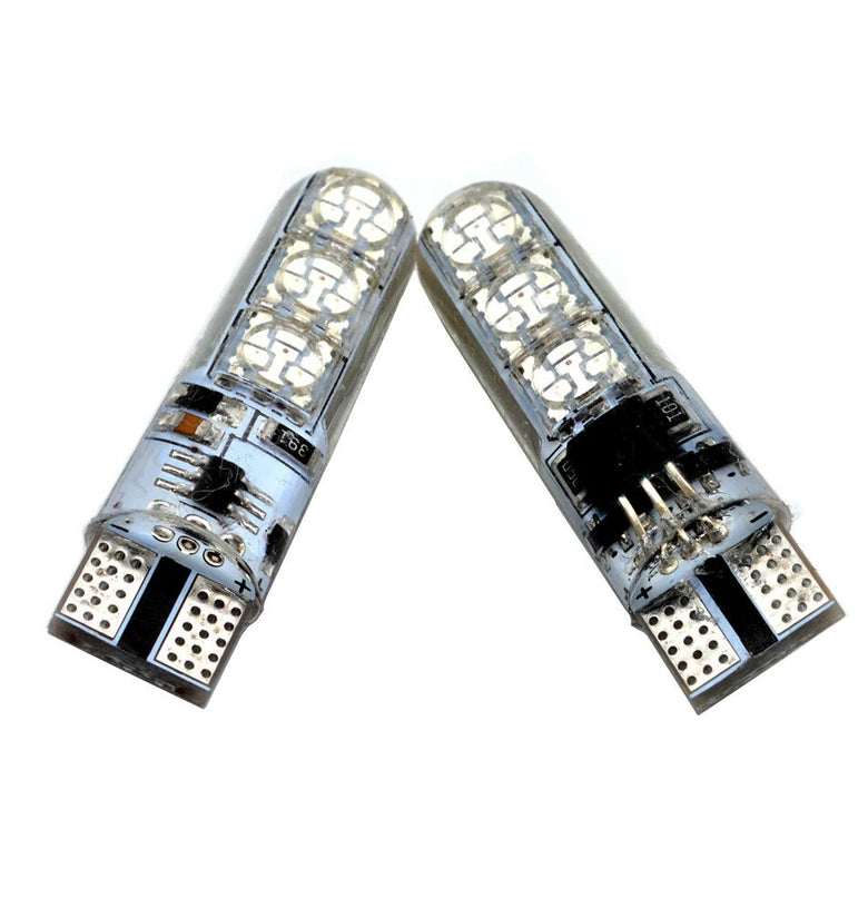 T10 LED 194 168 W5W 5050 SMD RGB Car Dome Reading Light Auto Wedge Lamp RGB LED Bulb with Remote Controller