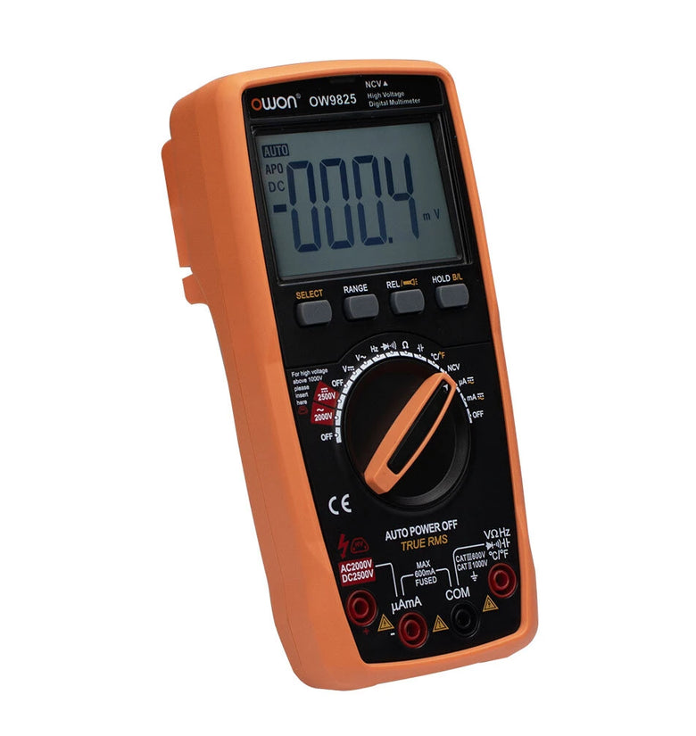 OWON OW9825 Photovoltaic Digital Multimeter 2500V DC High Voltage Tester True RMS Auto-Ranging 5999 Counts for PV Energy Storage