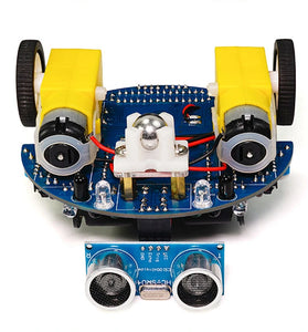 HU-063 Graphical Programming 51 Intelligent Car Kit Infrared Tracking Ultrasonic Obstacle Avoidance APP bluetooth Control