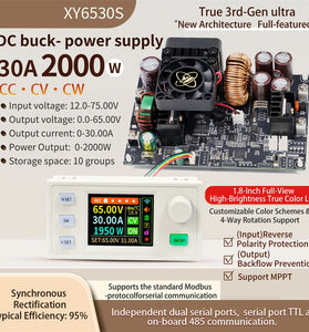 Sinilink XY6530S CNC DC Buck Power Supply 2000W Adjustable Constant 0-65V 0-30A High Power LCD Screen Solar MPPT Charging Protection