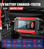 FOXUR FTC-1206 Car Battery Charger Tester with Comprehensive Health Check Precise Test Range 4AH-200AH Pulse Repair Function User-Friendly LCD Screen Safe AC to DC Charging Protection