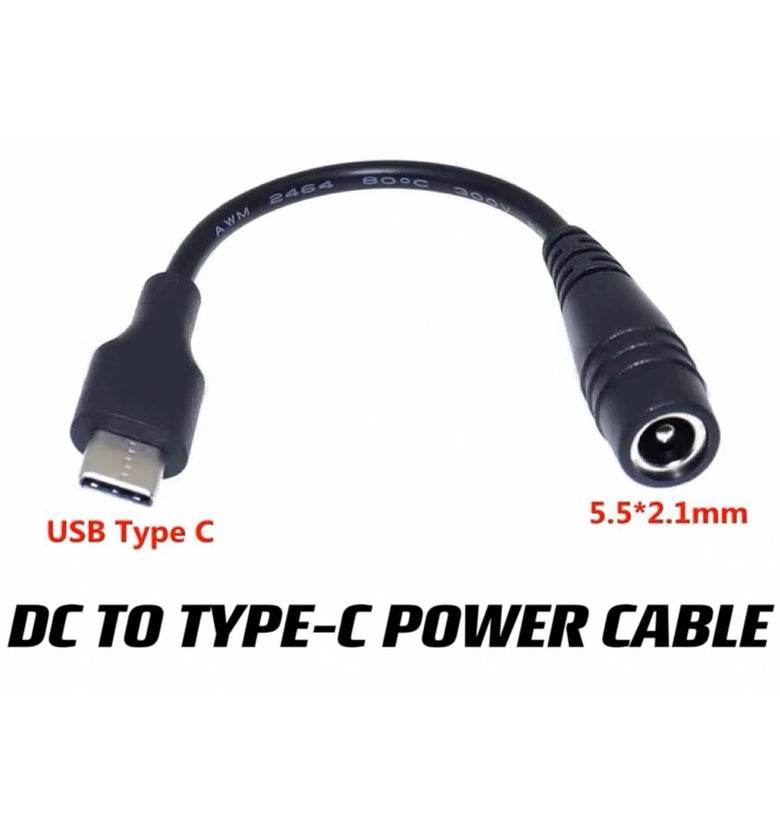 DC to USB C Adapter Cable 5.5mm x 2.1mm PD Power Supply Converter Compatible with PTS100 TS101 Soldering Iron USB C Charging