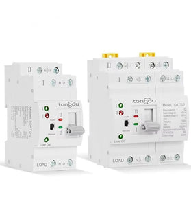 TONGOU Din Rail 2P 4P ATS Dual Power Automatic Transfer Switch Electrical Selector Switches Uninterrupted Power 110V 220V 63A