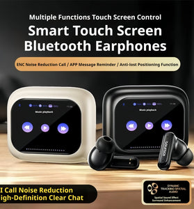 TY01 TWS bluetooth 6.0 Earbuds AI Wireless Translation Earphone with 2.01-inch Screen AAC Audio 48H Playback In-ear Sports Headphones