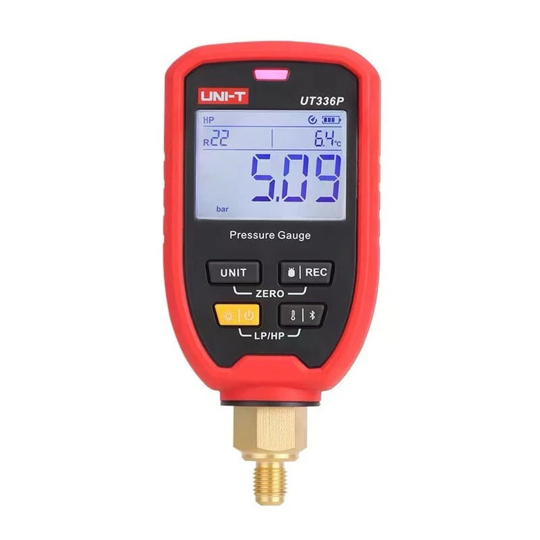 UNI-T UT336P KIT Wireless Pressure Gauge Set High Precision Sensor Mobile APP Control HVAC Systems 60 bar Support 94 Refrigerants IP54 Protection