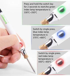 5V 8W USB Electric Soldering Solder Iron Pen Fast Heating Hand Welding Tools Kit