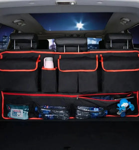Car Trunk Organizer Oxford Cloth Backrest Storage Bag Multi-functional Net Hanging Bag Car Seat Back Hanging Storage Bag Organizer with 9 Pockets Oxford Waterproof Multi-Pocket